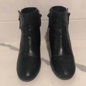 Cole Haan black block heel booties